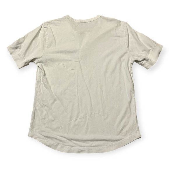 Buck Mason Men’s Henley T-Shirt White Size M 100% Cotton Short Sleeve - Picture 2 of 7